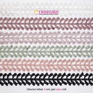 Charisma Lace Guipper AGL 847 - Embroidered Lace Zipper for Clothes 2cm Wide/ Price Per 1 Roll (15 Y