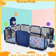 HavenHub WITH BASKETBALL NET Baby Playpen Big Size Playpen Baby Playard Baby Safety Gate Baby Safety Fence Pagar Bayi Pagar Main
