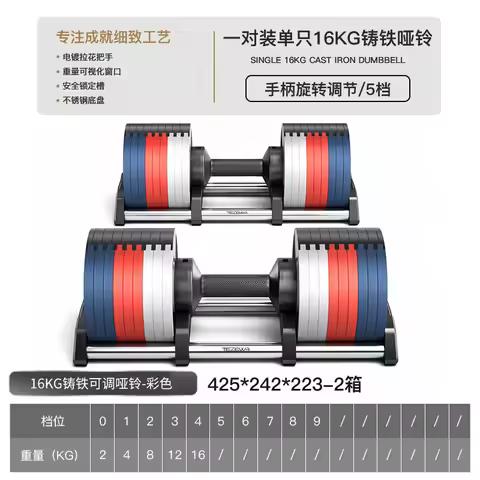 32KG Octagonal Adjustable Dumbbell Gym Equipment Gym Fitness Custom Dumbbell Set