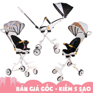 Xe Đẩy gấp gọn M8/M9 - Loại 2 chiều 2 Tư Thế Tặng kèm đệm và mái che