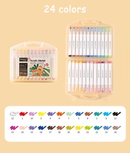 12/24/36/48 Colors Sketch Manga Drawing Dual Head Watercolor Marker Pen For Draw Animation Coloring Books Design Art Supplies