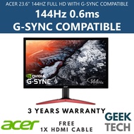 ACER 23.6" KG241QA 144Hz Full HD TN LED Gaming Monitor - 0.6ms / AMD FreeSync /NVIDIA® G-SYNC® Compatible)