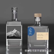 Crystal White Material 7ml Square Foreign Wine Glass Bottle 5ml Bottle xo Whiskey Bottle Glass Wine 