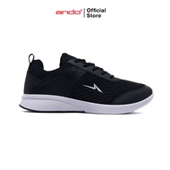 Ando Official Sepatu Sneakers Adrina Wanita Dewasa - Hitam/Putih