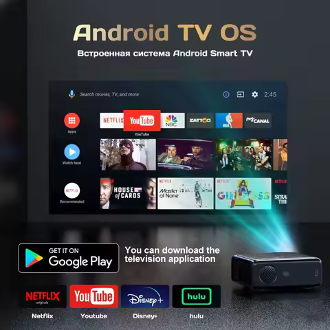 Projector Fintex LT2 Ultra 20000Lumen Online 4K Full HD 1080P HDR10 Proyector 1000 ANSI Android9.0 A
