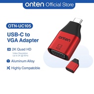 ONTEN UC105 USB-C TYPE-C TO VGA ADAPTER 2K@60Hz Windows Linux