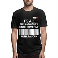 Gildan Cotton T-Shirt 1 Short Sleeve Printed Fedex It's All Fun Game Summer Fashion For Men S-5XL