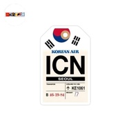 KOREAN AIR ICN airport Seoul traveling luggage label stickers