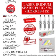 【💯ASLI】5787 (ILZKR7B-11S) PALAM PENCUCUH NGK LASER IRIDIUM SPARK PLUG HONDA CITY FIT CIVIC ACCORD CR