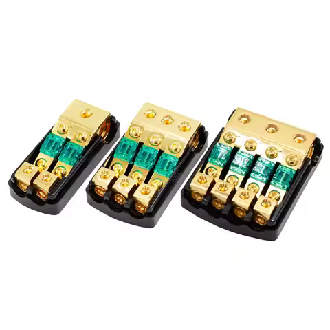 Car Audio Distribution Fuse Block, Mini ANL Fuse Box Holder Distribution Block (0-4GA)IN-(4-8GA)OUT 