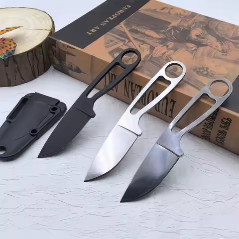 3 Color Ant Knife Fixed Blade Knife Sheath 8Cr13mov Steel Blade and Handle, EDC Small Outdoor Campin