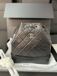 全新 Chanel classic Gabrielle Backpack small size black color黑金流浪背包