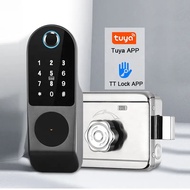 smart double fingerprint password door lock double lock door digital door lock door lock with key room door security lock door lock set