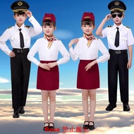 Hot-selling Captain Stewardess Suit Pilot Suit Chinese Captain Children Stewardess Stewardess Costum