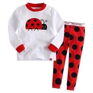 Little Bee Girls Pajamas Set Boys Long Sleeve T-shirt Round Neck Trousers Baby Long Sleeve Set Home Clothes New Kids Spring Casual Loose Home Clothes Set