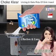 [4 packs] Clear organic choke in Sink, Floor trap, WC or urinal with enzym, remove smells, drain flies and baterial