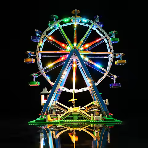 LED Light Kit For City Street Ferris Wheel Building Blocks Lighting Set Compatible With Lego 10247