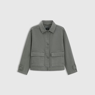 Gap | แจ็คเก็ตทำงานคอปกผ้าฝ้ายหลวม