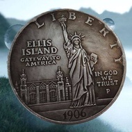 1906อนุสาวรีย์เทพีเสรีภาพไฟฉายเงินดอลลาร์เหรียญโบราณและชุดสะสมเหรียญของสหรัฐอเมริกา