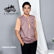 Busana muslim pria Baju kemeja koko  rabbani dewasa moderen lengan pendek kekinian coco kurta pakistan terbaru kemko model kombinasi warna terlaris  koko PUTIH NAVY HITAM ARMY LILAC MUSTARD Size M L XL