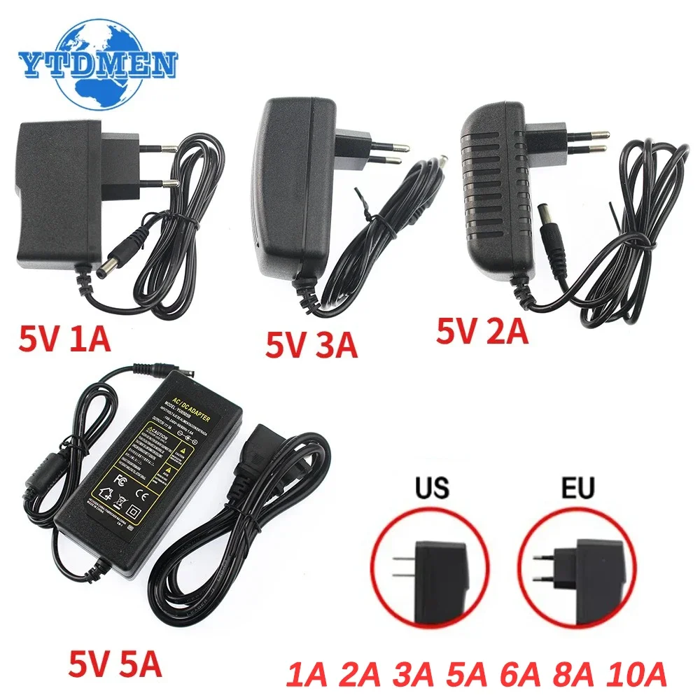 AC To DC 5V Power Supply Adapter 1A 2A 3A 5A 6A 8A 10A Power Adapter 220V To 5V Universal Charger fo