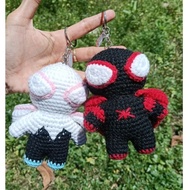 Spider-Man Miles Morales/Spider Gwen Amigurumi | Crochet Keychain Spiderman Costume