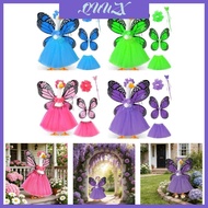 QUU Porch Geese Outfit Butterfly Geese Ensemble For Indoor And Outdoor Parties