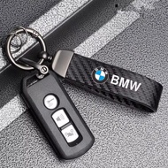BMW Car Suede Leather Keychain Pendant Key Chain Holder Carbon Patter Key Car Trinket Keyring For BM