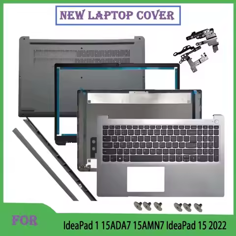 New For IdeaPad 1 15ADA7 15AMN7 IdeaPad 15 2022 Laptop LCD Back Top Cover Front Bezel Hinges Palmres