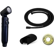 JAGGER Ultra HFB1123 Health Faucet Handheld Toilet Jet Spray with 1 Meter Black Stainless Steel Tube and Wall Hook-Chrome Finish Bidet with Hose and Holder/Clutch Set