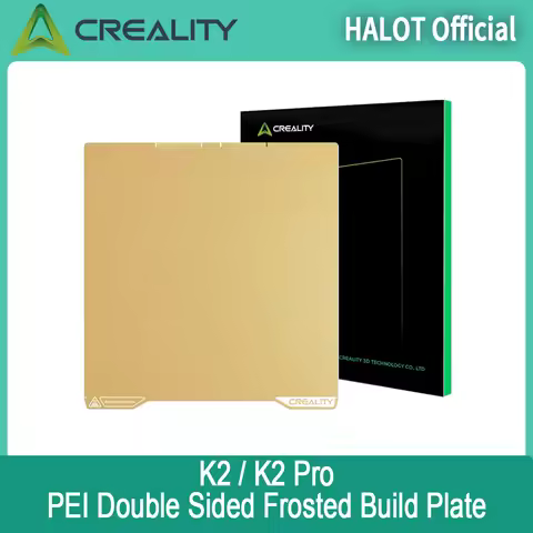 Creality K2 / K2 Pro Build Plate Dual Side Textured Golden PEI Coating Spring Steel Magnetic Bed Pla