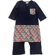 BLACK BAJU MELAYU ROMPER BABY