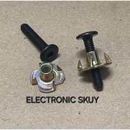 SPEAKER BOLT AND CLAW NUT M6 SIZE 3CM L KEY