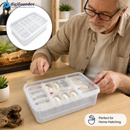 DGF  16-Cell Reptile Egg Incubation Tray Clear Hatching Container for Gecko Snake Lizard Eggs Observ