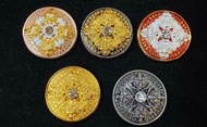 TT55 ตะกรุด Set 5เหรียญพระพรหม4พักตร์ แท้100%(ครบทุกสี)หายากก