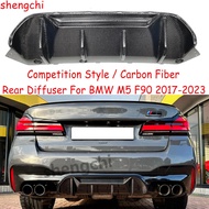 M5 F90 Real Carbon Fiber Rear Bumper Diffuser For BMW 5 Series F90 M5 Competition Style Rear Diffuse