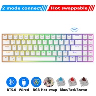 Royal Kludge RK71 Bluetooth Wireless Mechanical Keyboard 70% RGB Backlit 71 Keys Tri-Mode BT/2.4G/US