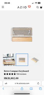 Azio Retro Compact Keyboard - Maple