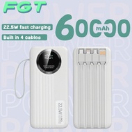 FGT  Super Fast Charging 22.5W 60000mAh Power Bank  Battery High Capacity Digital Display Power Bank