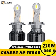 H7 H4 LED Headlight 220W High Power H1 H11 H8 H9 9005 9006 9012 Canbus No Error HeadLamp 6500K Led 1