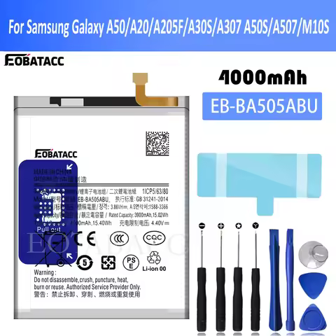 EOTABACC High Quality 100% Original EB-BA505ABU Battery For Samsung A50/A30/A20/A205F/A30S/A307 A50S