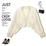 Eshine Retro knitwear woman crop long sleeve plus size outfit woman