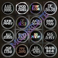 Number Plat Motor - Sticker Bulat Motosikal yamaha ysuku y15 rxz honda (pos keluar dlm 48jam)