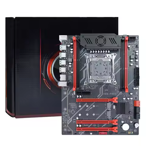 B85 Chipset Computer Red Mainboard Four Channels DDR3 128G Mother Board LGA2011 M.2 X99 Server Works