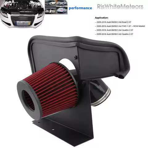 Cold Air Intake System Kit Aluminum performance For 09-16 Audi A4 A5 B8/B8.5 Quattro All-Road 2.0T 1