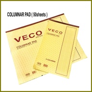 ╲ ∬ ┳ Fortune Veco Columnar Pad 50sheets per pad