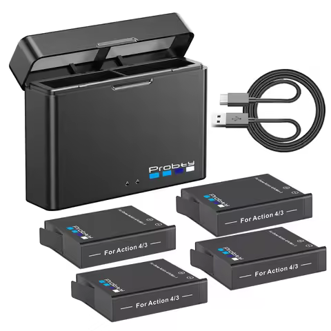 2200mAh Battery For Dji Osmo Action 3 /4 Battery Dual Slot Battery Storage Box For DJI Osmo Action 4