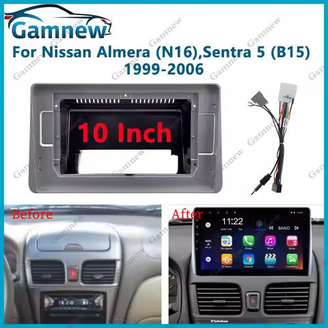 10 Inch Car Frame Adapter For Nissan Sentra N16 Sentra 5 (B15) 2001-2006 Android Radio Dash Fitting 