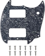 1Pcs Yootones HH 9 Holes Round Corner Guitar Pickguard 2 Humbuckers Compatible with Squier Bullet Se