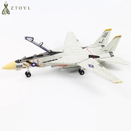 1:72 Scale F-14 Tomcat Fighter Jet Model - White & Bla ABS Plastic Aircraft With Detailed Design, 10